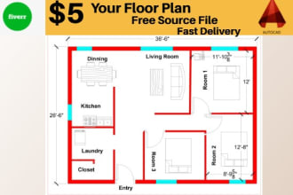 create redraw floor plan for real estate agents and others