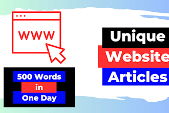 write unique website articles