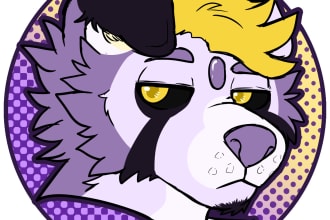 make a colored sketch of your fursona