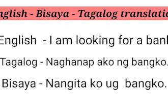 translate and transcribe from english to tagalog or bisaya