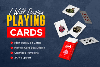 design 54 playing cards from your idea