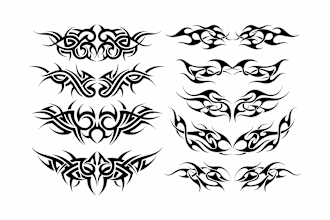 design a unique neo tribal, cyber sigilism, aggrogoth tattoo