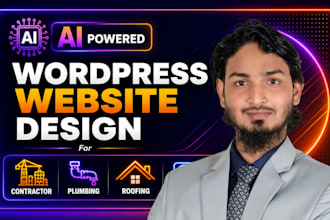 build contractor website, plumbing website,  or roofing website on wordpress