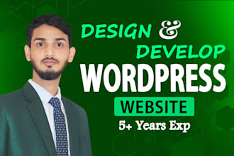 design wordpress elementor landing page and full website creation