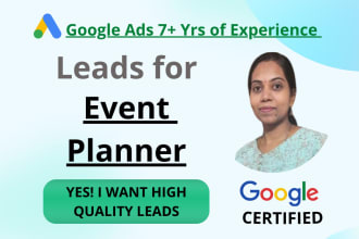 generate leads for event planners using google ads