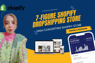 build branded  shopify store, 7 figure, automated website