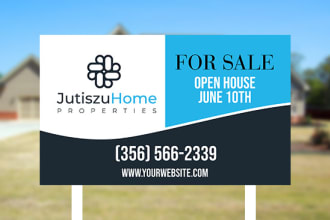 design real estate yard sign, signage or signboard, billboard, banner