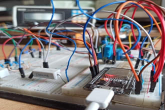 create your project with esp32 or arduino