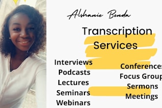accurately transcribe interviews, podcast and lectures