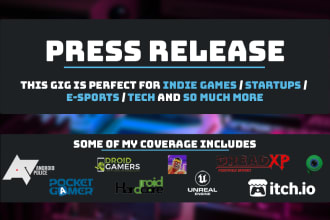 write and distribute a press release for your game