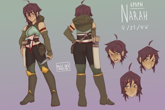 create a character design for commercial or personal use