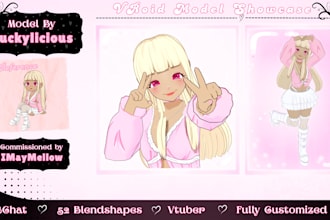 make you a detailed 3d vtuber character