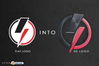 convert your logo to 3d model in blender