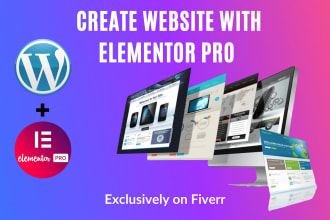 design wordpress website landing page design as elementor pro expert