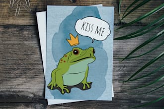 design a personalized greeting card, postcard