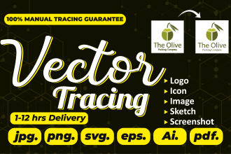cleanup or enhance logo by vector tracing and edit, redesign, redraw or recreate