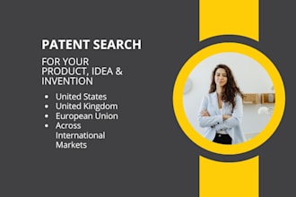 do patent search and trademark check in UK, US, europe,
