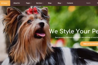 create, redesign pets accessories store in wordpress