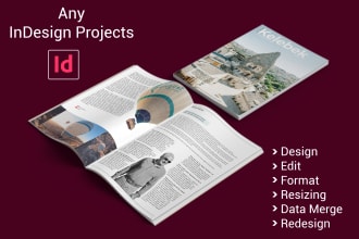 do magazine layout, planner,catalog, in indesign