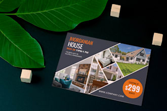 design a professional postcard for your real estate business