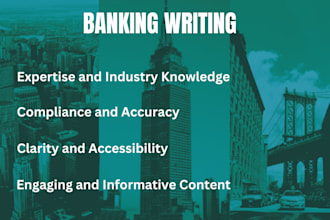 write banking products and services content