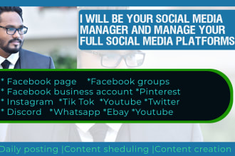 be your social media manager for facebook,instagram,yt