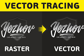 vector tracing, redraw logo, convert image to vector from ukraine