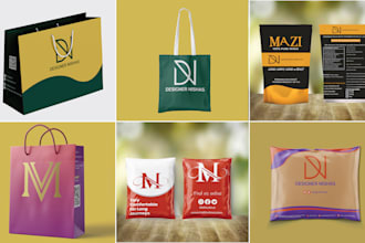 design shopping bag paper bag tote bag poly mailer parcel bag and pouch bag