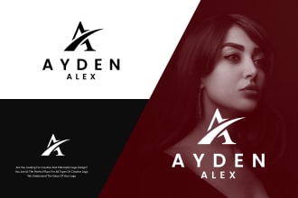 design modern minimal initial name logo for personal and business brand identity