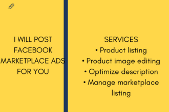 post and list your products to the facebook marketplace