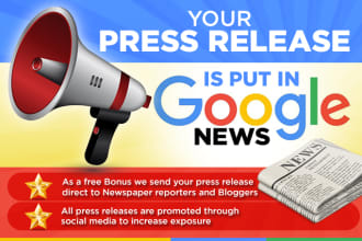 write you a press release and distribute it