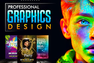 create any graphics design and adobe illustrator work