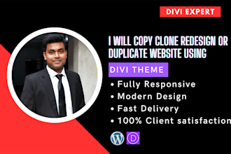 copy clone redesign or duplicate website using divi theme
