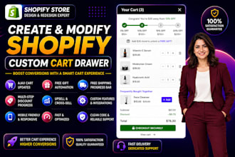 create and manage shopify custom cart drawer