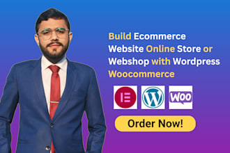 build ecommerce website, online store or webshop with wordpress woocommerce
