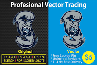 tracing image to vector