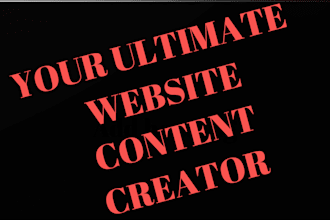 be your website content creator