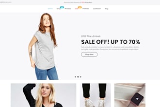 design shopify clothing store or website