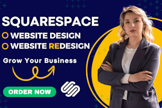 design squarespace website or redesign squarespace landing page, online store