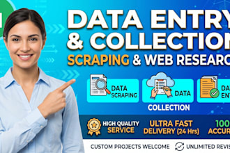 do data entry, data collection and data scrapping
