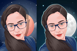 turn your photo into amazing vector portrait art