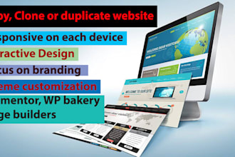duplicate website, clone or copy website, homepage design