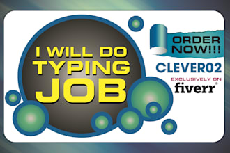 do a typing job like resume, documents and files