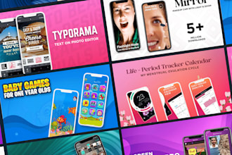 create banner design for mobile apps, feature graphic