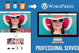 convert HTML website or PDF PSD to wordpress website