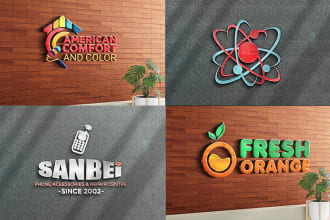 design creative text based logo and watermark