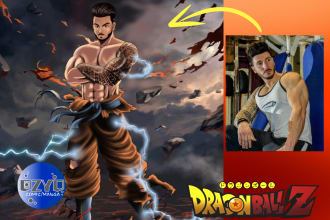 draw dragon ball custom portrait