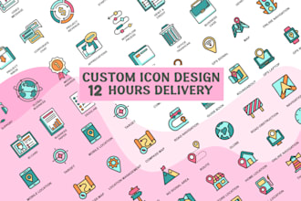 professionally design custom icon for your website app in 12 hours