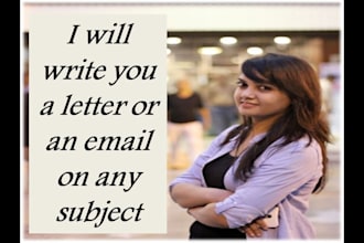 write you a professional letter or an email