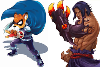 draw character design and concept art